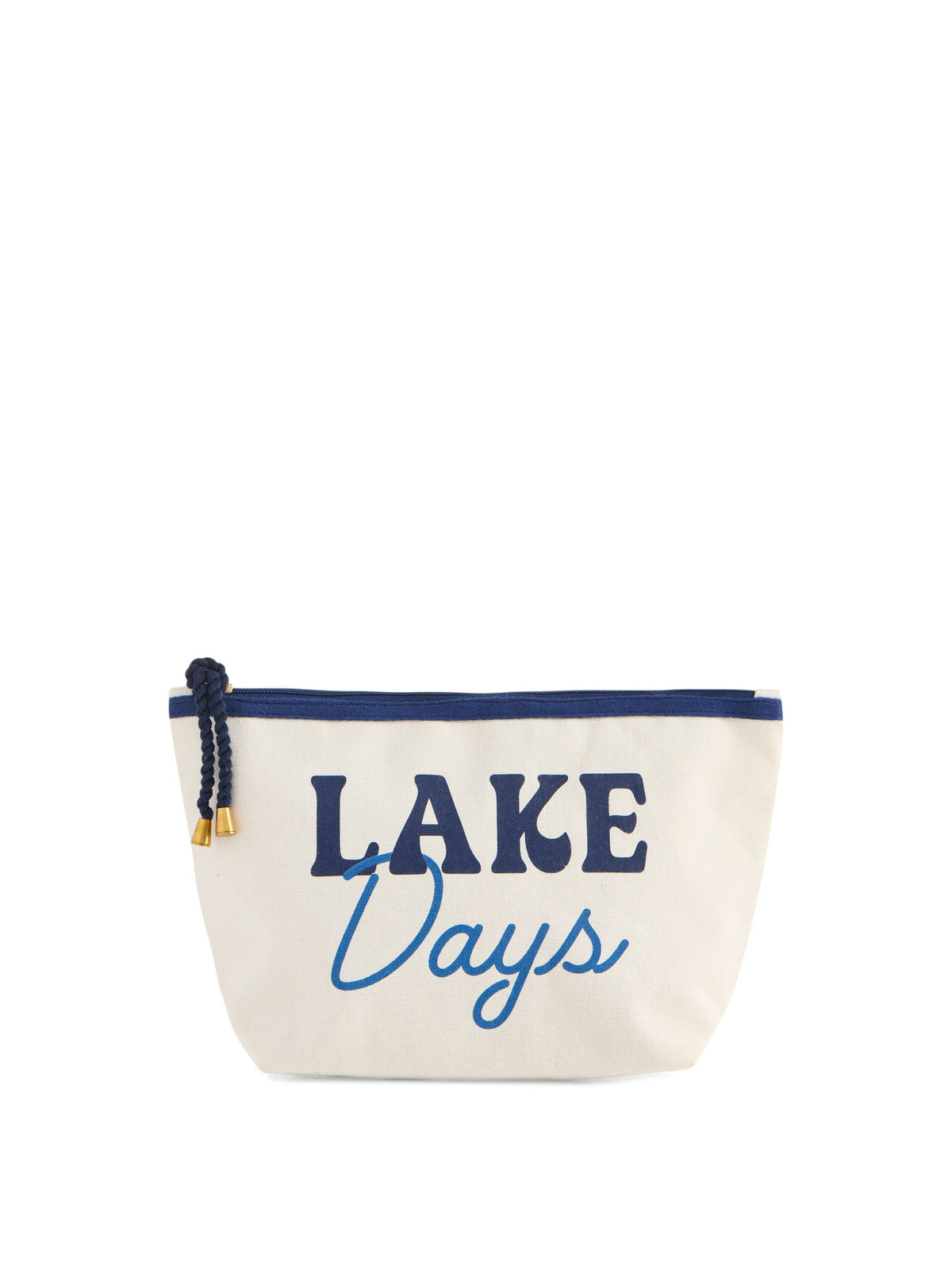 "LAKE DAYS" ZIP POUCH,IVORY