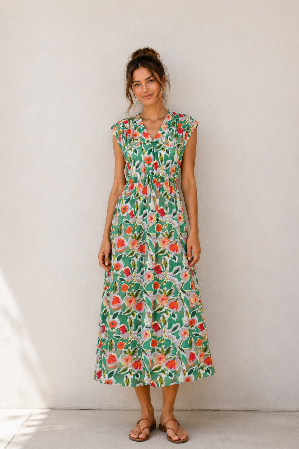 Floral Garden Midi Dress