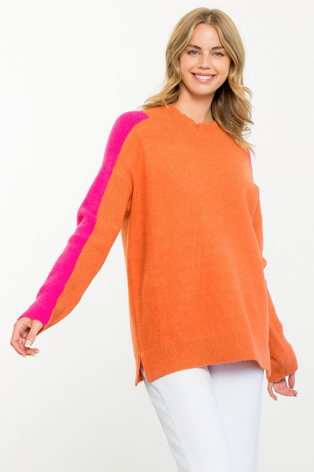 Colorblock Sleeve Sweater