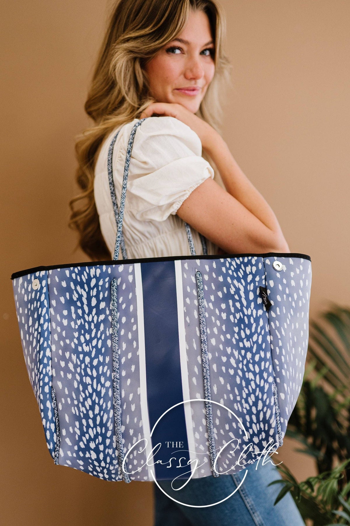 Neoprene Carryall Tote - Navy Speckled RTS