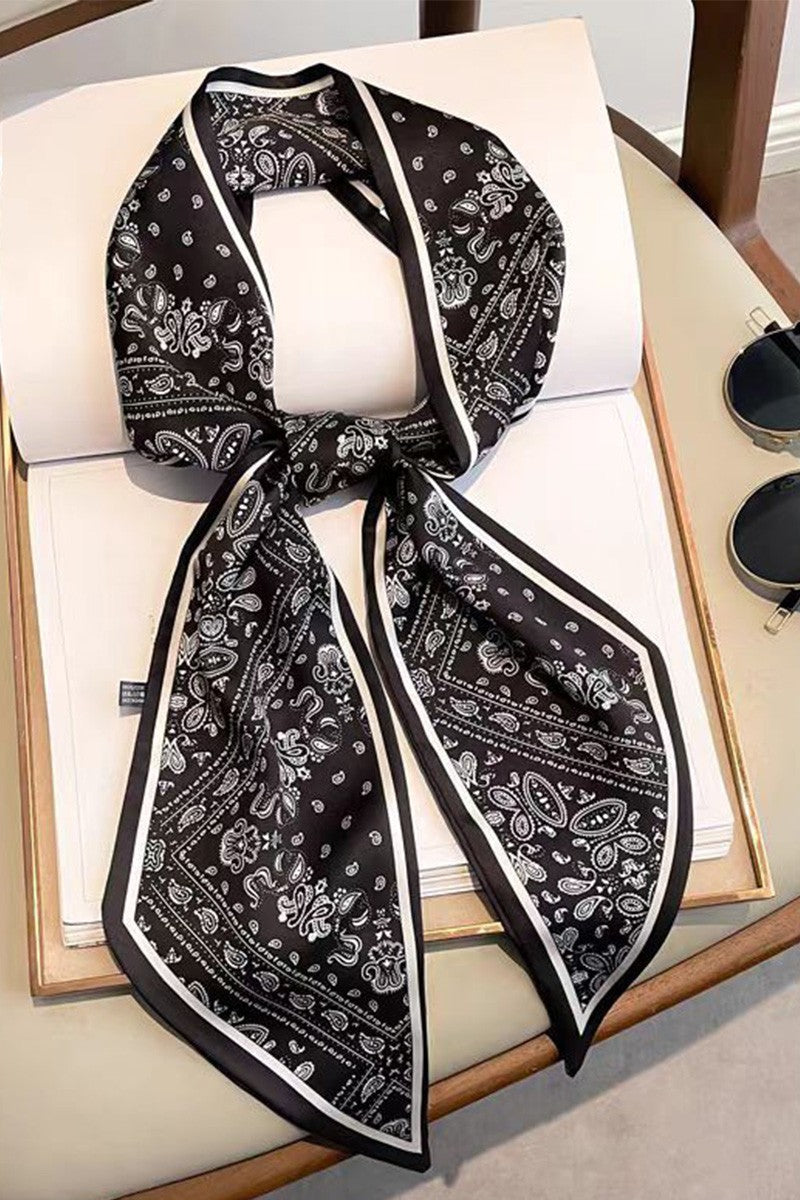 Black Print Scarf