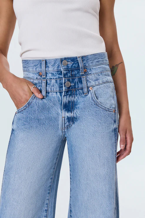 Caleb High Rise Stacked Waist Jean - Era