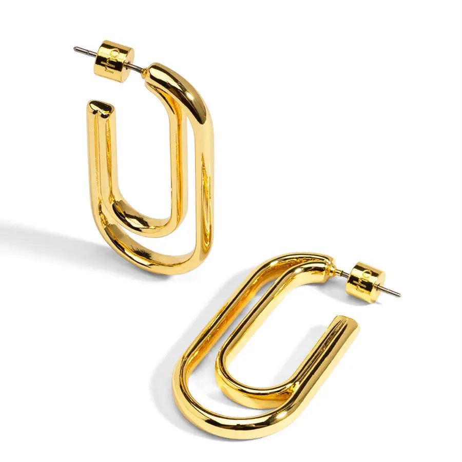 Double Link Hoop Earring