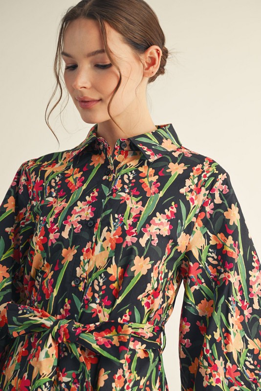 Fall Floral Dress