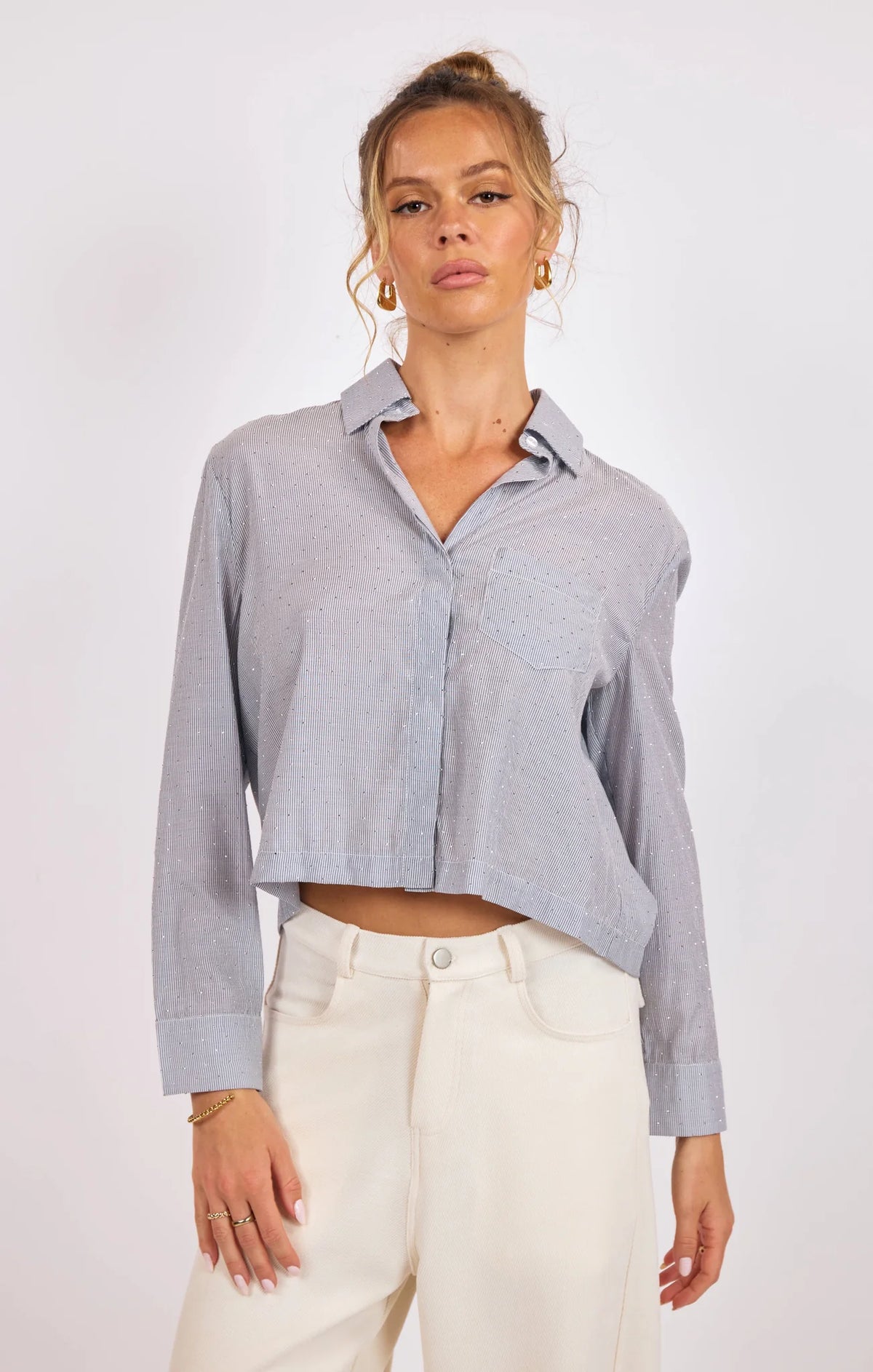 Gracie Glacier Glow Crop Shirt