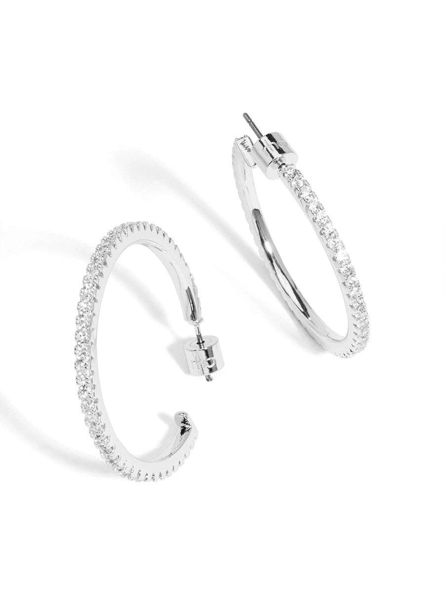 Medium Pavž Hoop Earring Silver