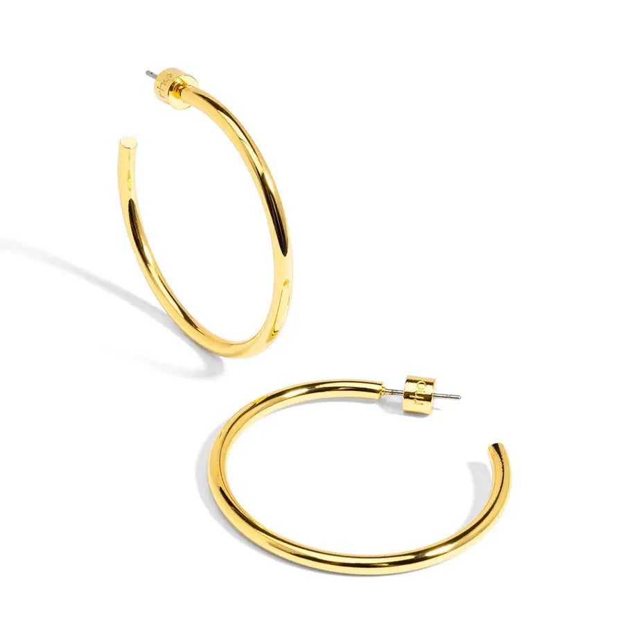 Medium Thin Hoop Earring - Gold
