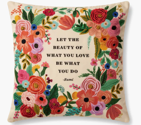 Beauty of What You Love Embroidered Pillow