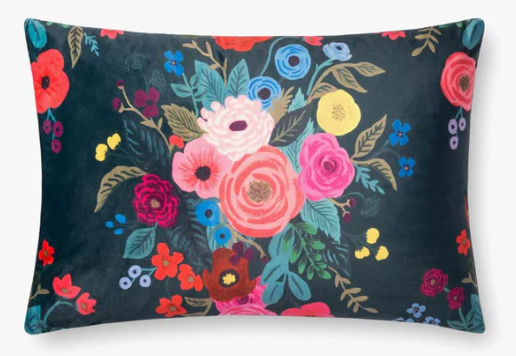 Midnight Floral Pillow