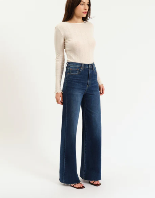 Far Out Wide Leg High Rise - Waterfall