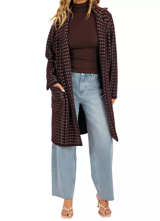 Marceau Houndstooth Coat