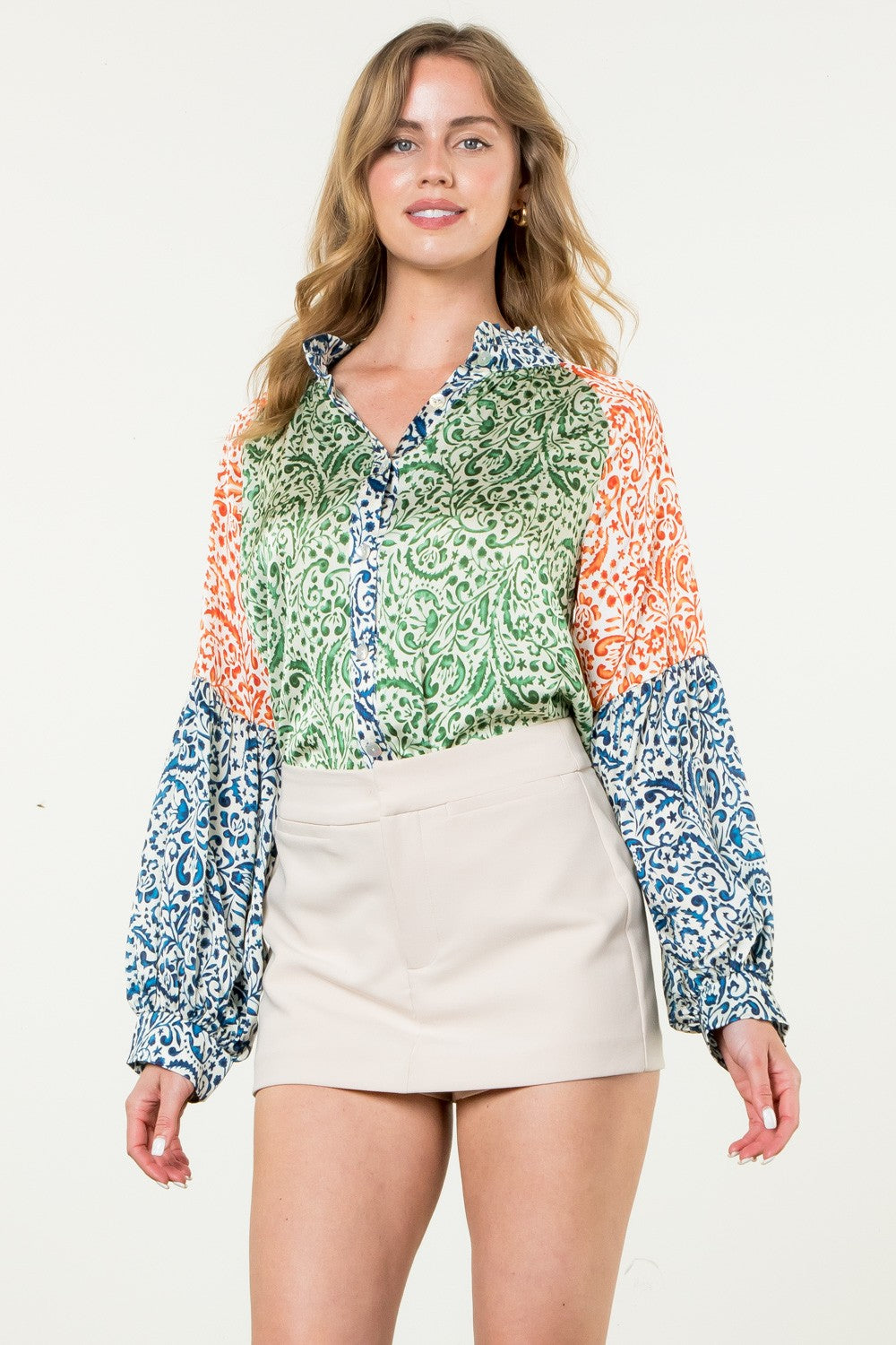 Long Sleeve Print Top