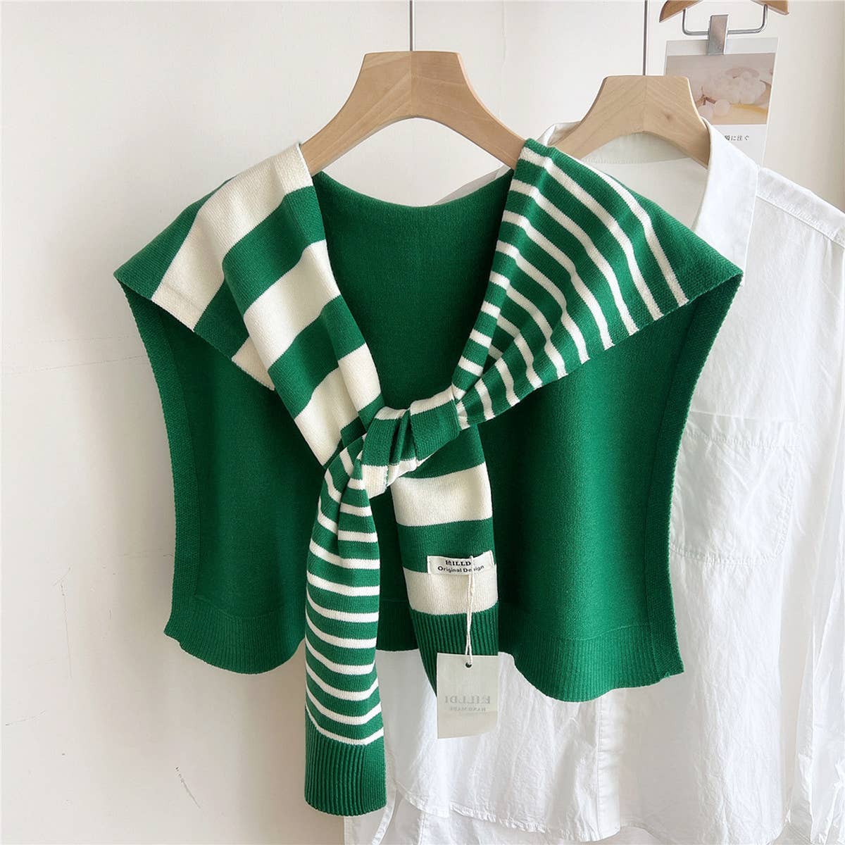 Striped Knit Shawl