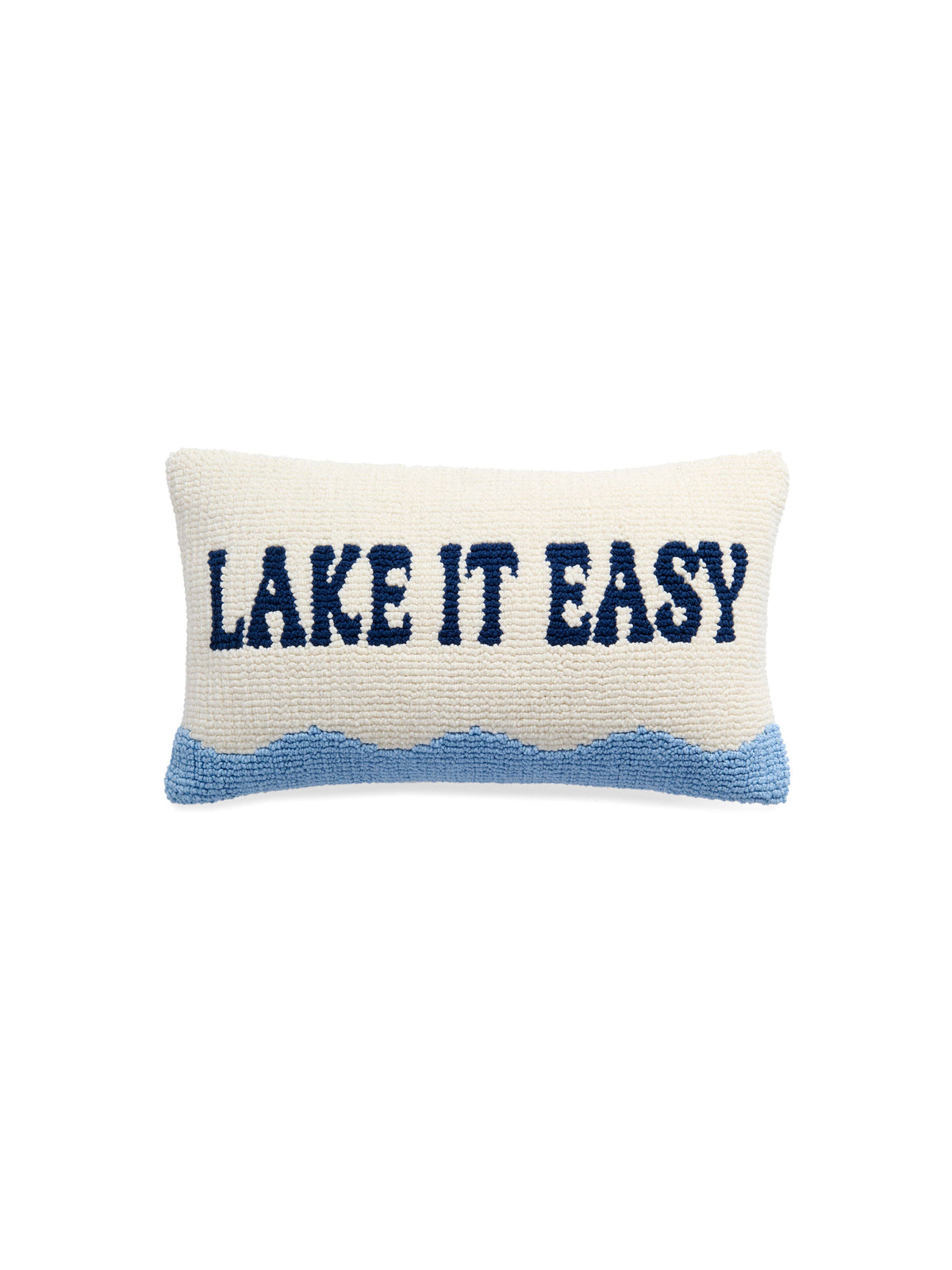"LAKE IT EASY" PILLOW,WHITE