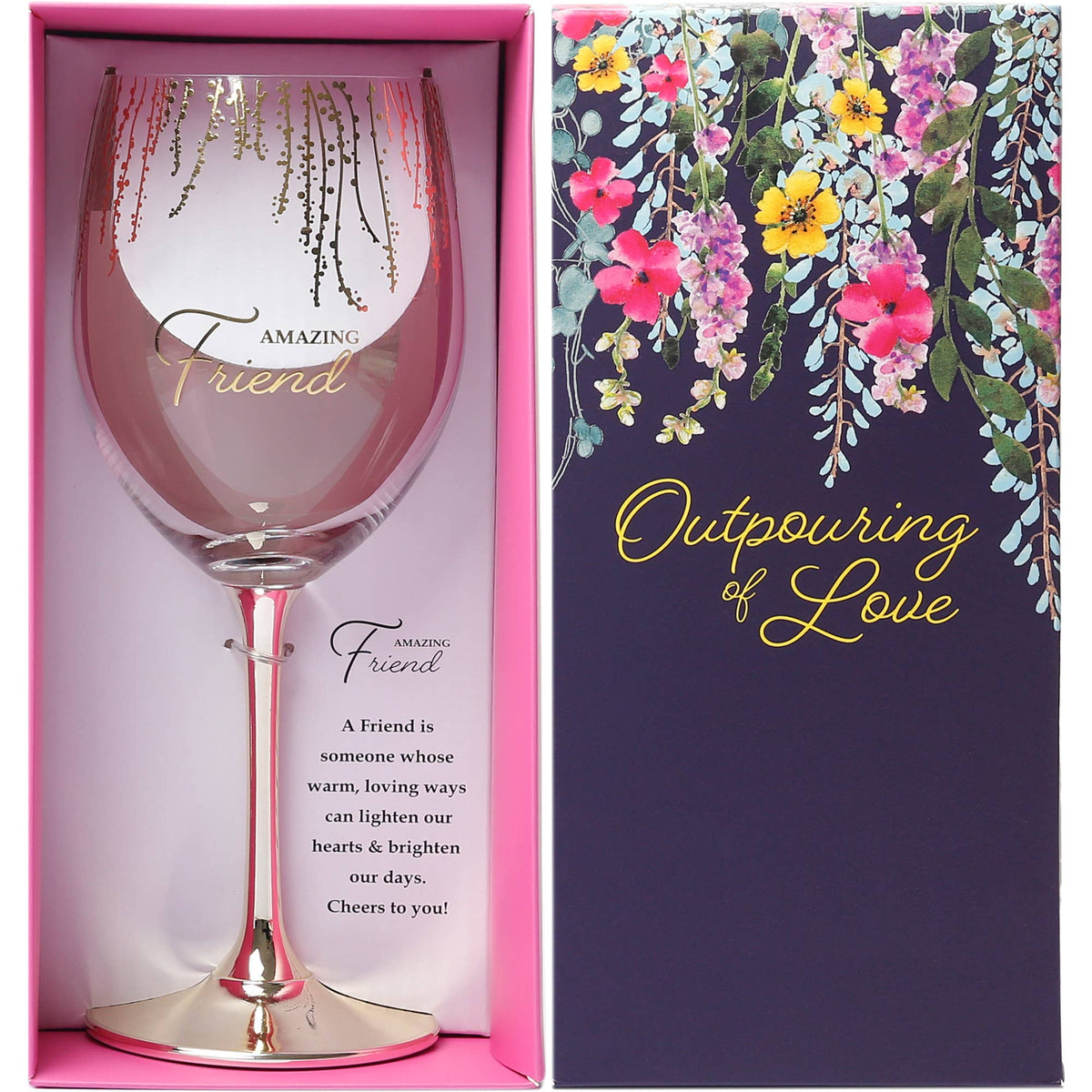 Friend Crystal Wine Glass
