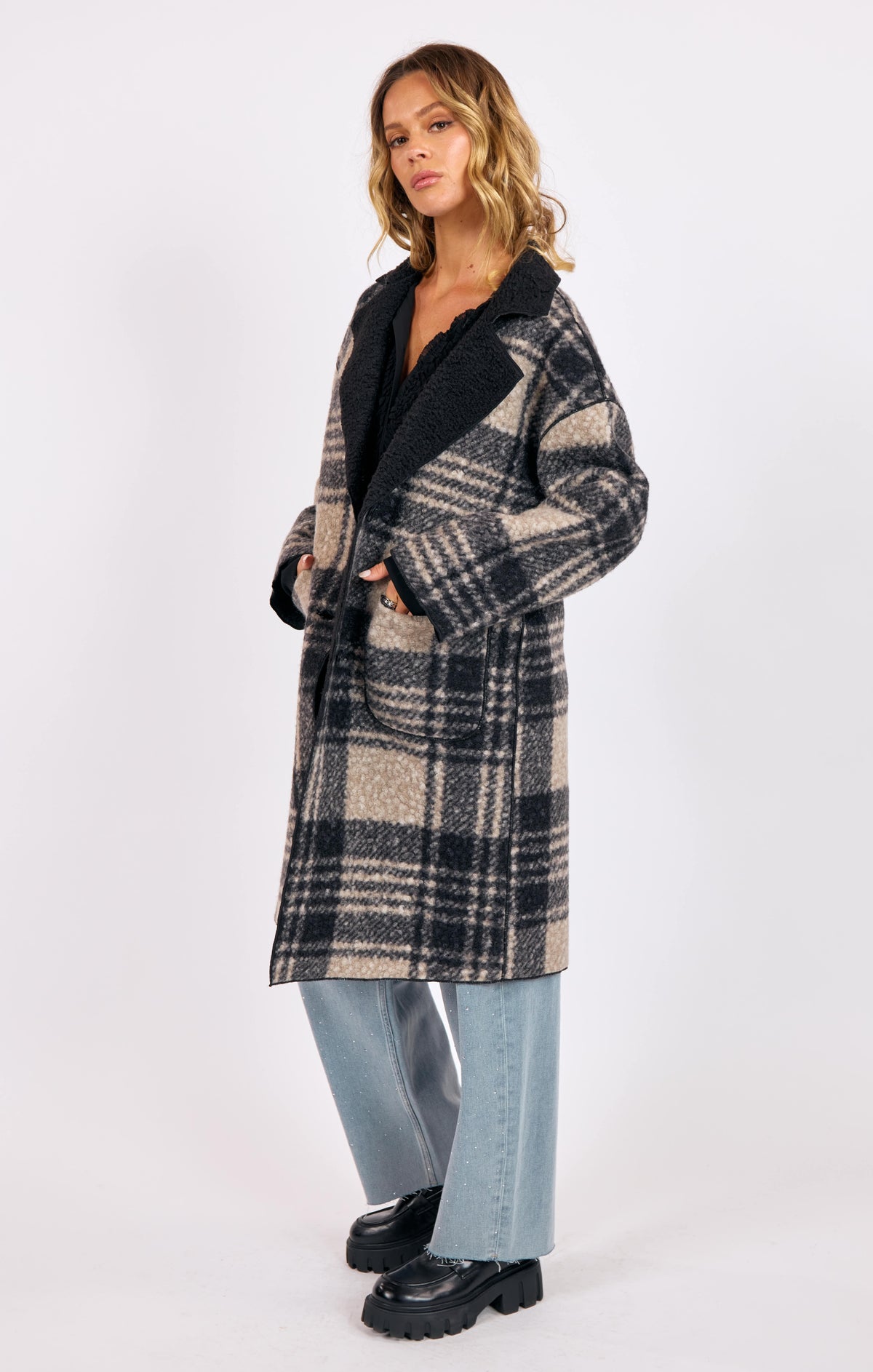 Sabrina Plaid Coat
